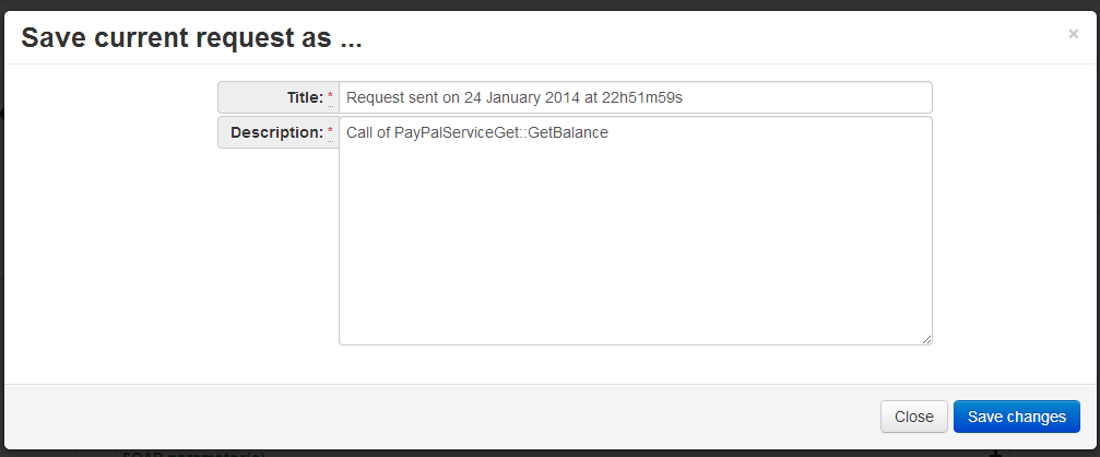 Save your requests : save the current request - WSDL to php Save your requests : save the current request - WSDL to php
